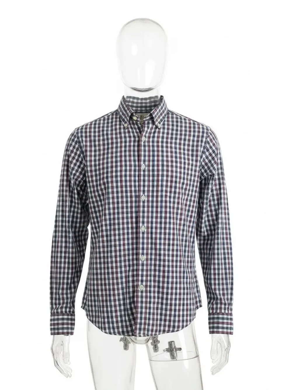 Tailored by J. Crew Sun Washed Oxford Plaid Long Sleeve Button-Up Shirt Medium